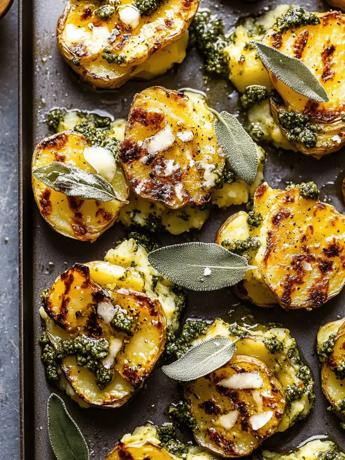 Irresistible Smashed Potatoes with Sage Pesto You ll Love 2 Smashed potatoes with sage pesto