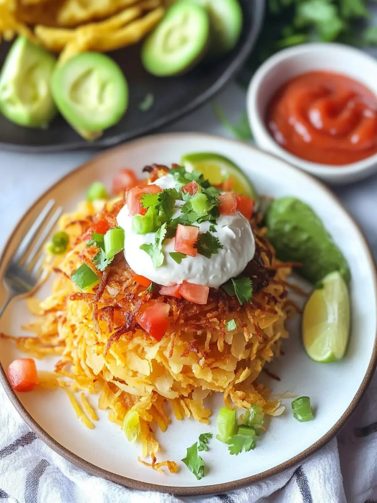 Mexican Crispy Hashbrown Haystacks: A Savory Breakfast Delight 4 Mexican Crispy Hashbrown Haystacks