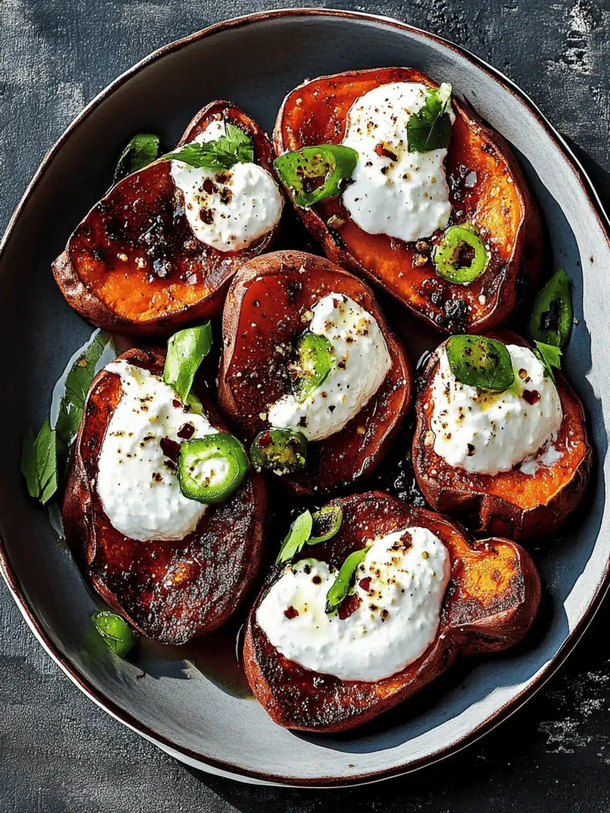 Smashed Sweet Potatoes with Feta & Yogurt Sauce Delight 2 Smashed Sweet Potatoes with Feta & Yogurt Sauce