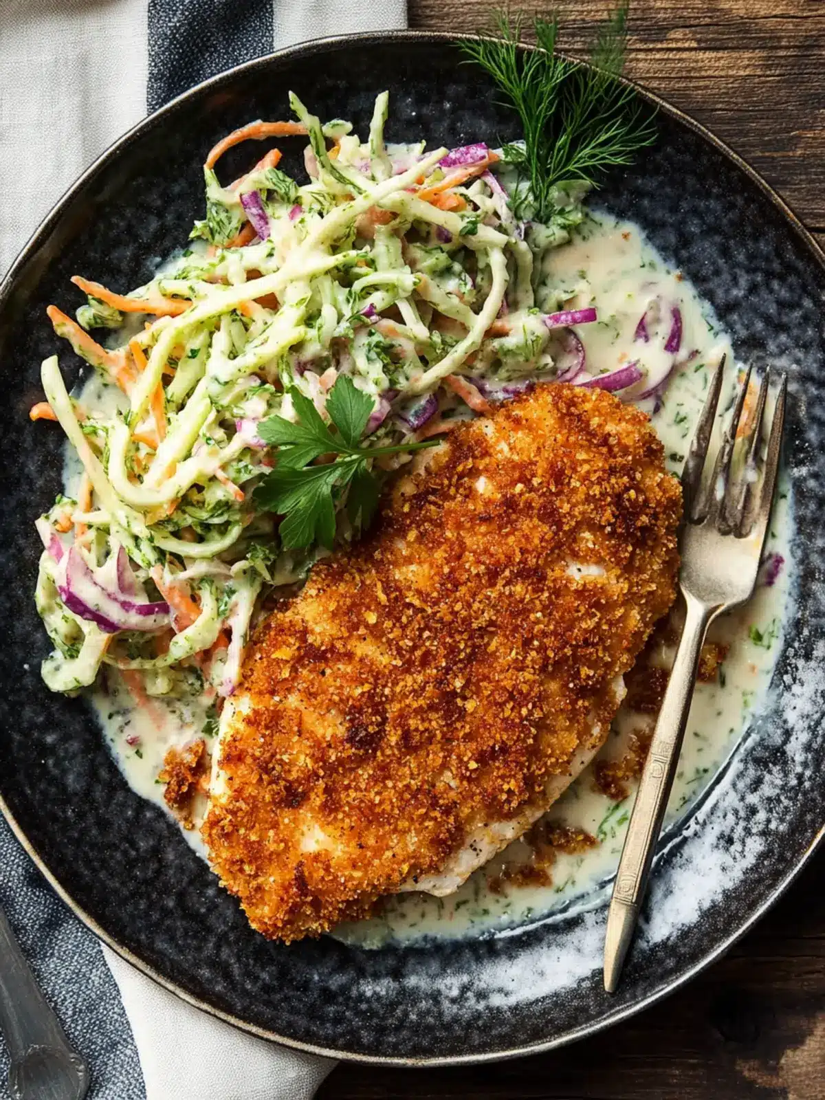 Walnut Crusted Chicken with Fennel Slaw for Cozy Nights 3 Walnut Crusted Chicken with Fennel Slaw