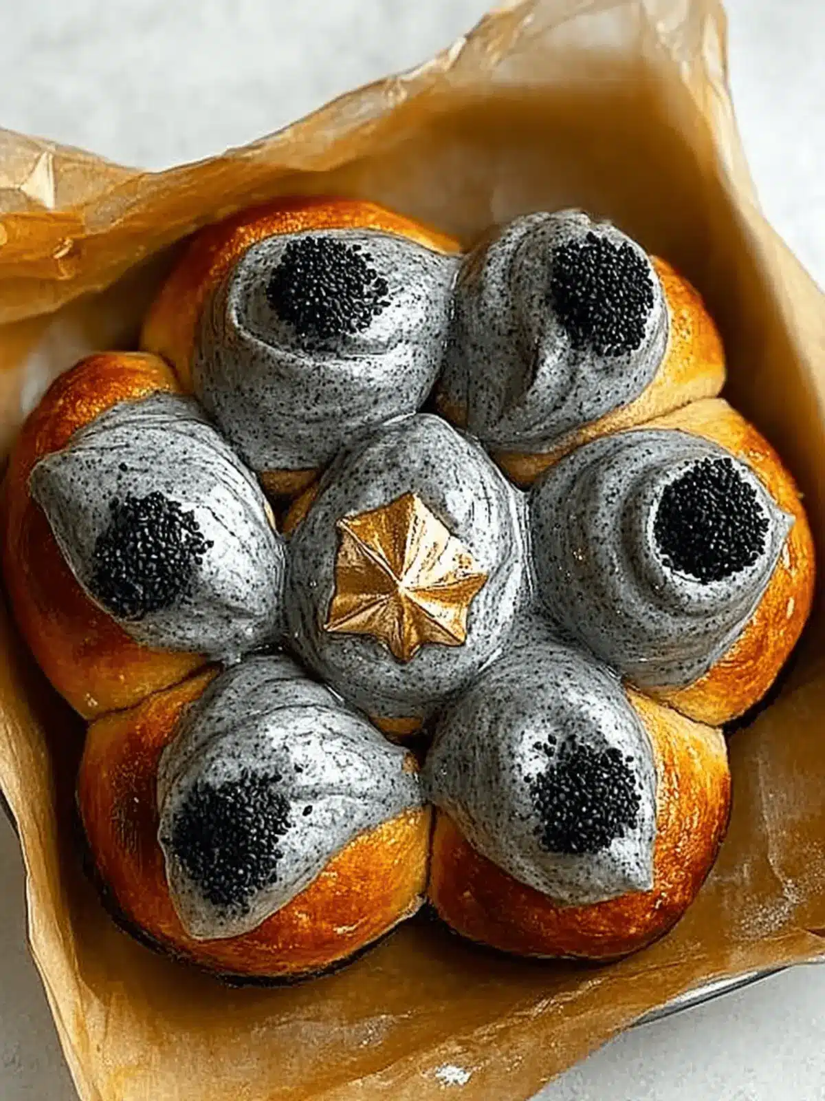 Black Sesame and Cardamom No-Knead Milk Bread Buns Bliss 3 Black Sesame and Cardamom No-Knead Milk Bread Buns