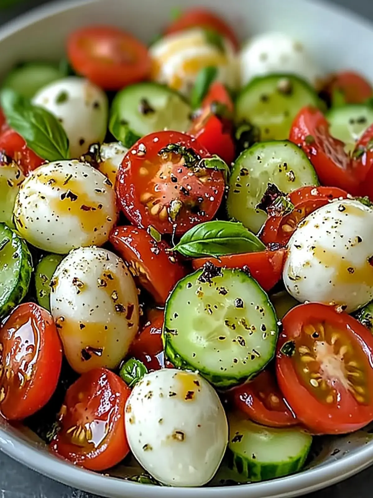 Cucumber Caprese Salad: A Refreshing Keto Summer Treat 4 Cucumber Caprese Salad