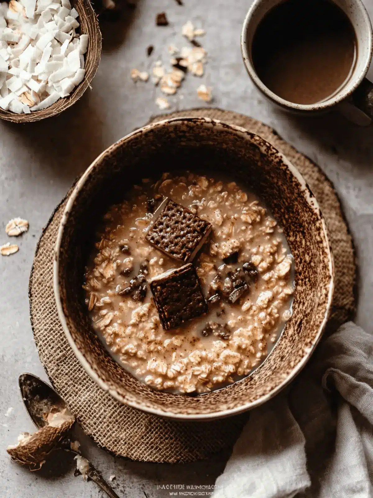 Coffee Oatmeal Recipe with Coconut Milk for Energizing Mornings 2 Coffee Oatmeal Recipe With Coconut Milk