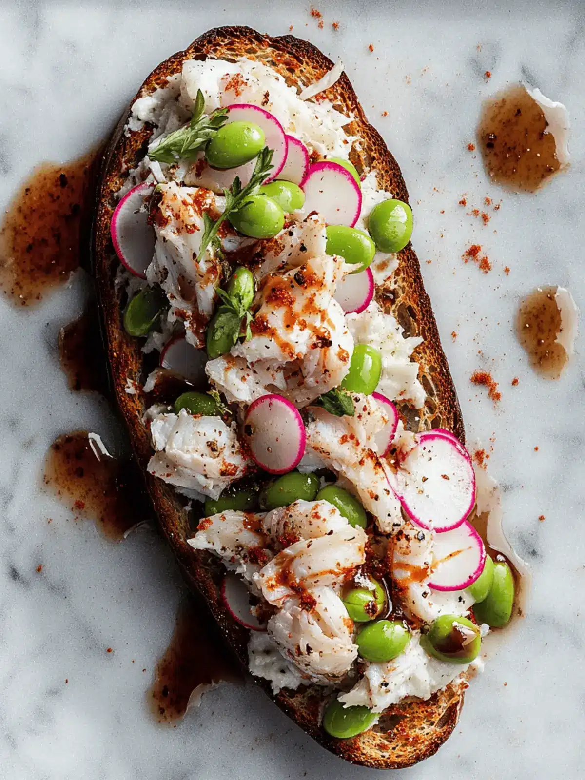 Crab, Radish, and Edamame Toast for a Colorful Brunch 4 Crab, Radish and Edamame Toast