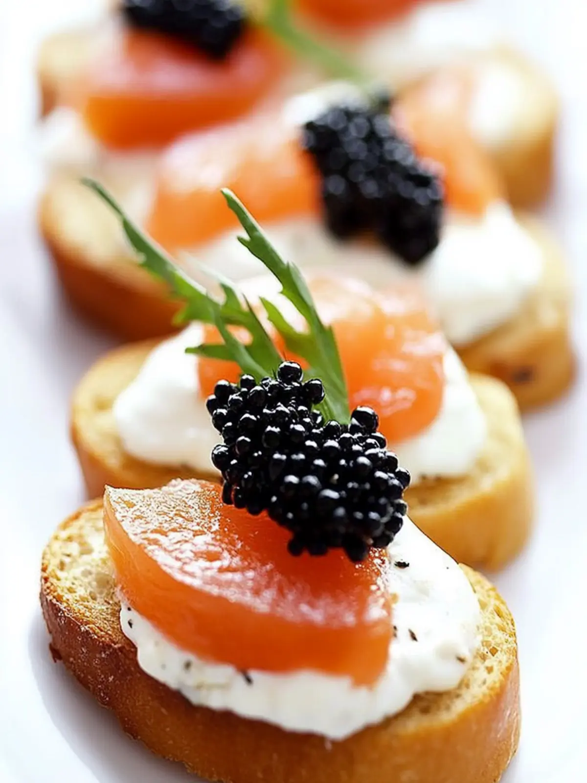 Crostini Delight: Easy Smoked Salmon and Caviar Perfection 3 Crostini