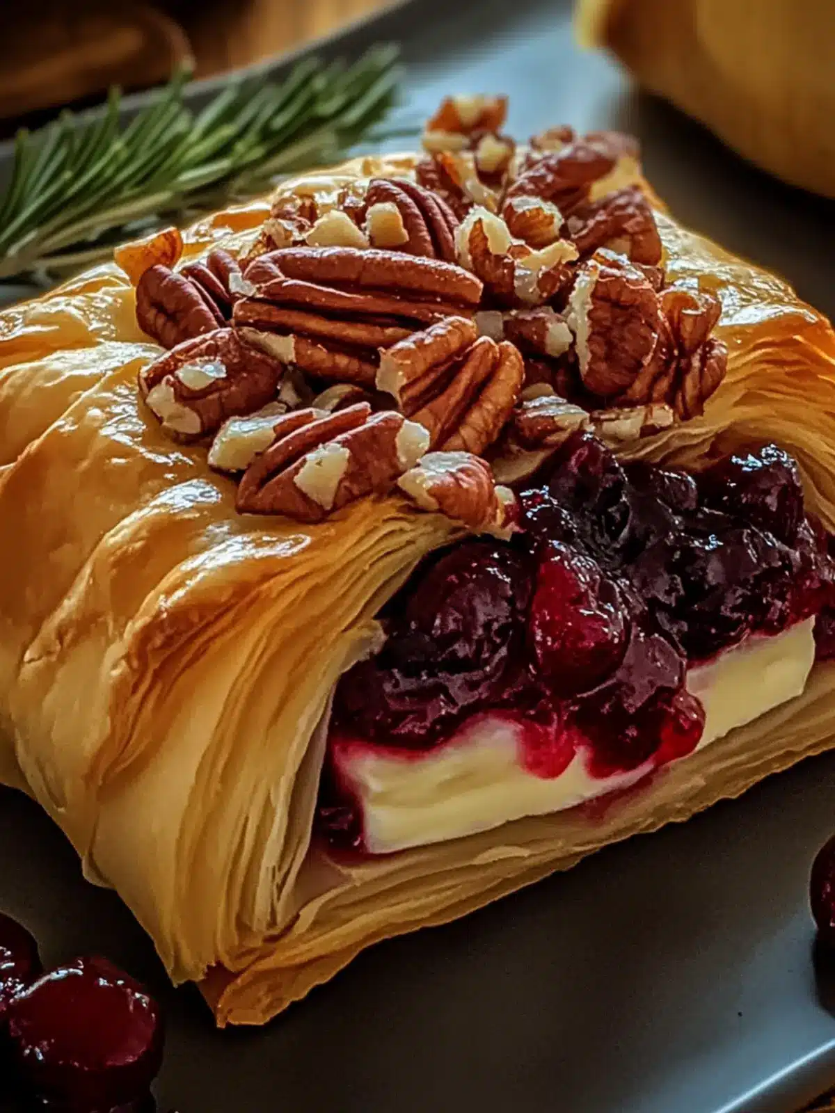 Cranberry Pecan Brie in Flaky Puff Pastry for Holiday Cheers 3 Cranberry Pecan Brie in Flaky Puff Pastry
