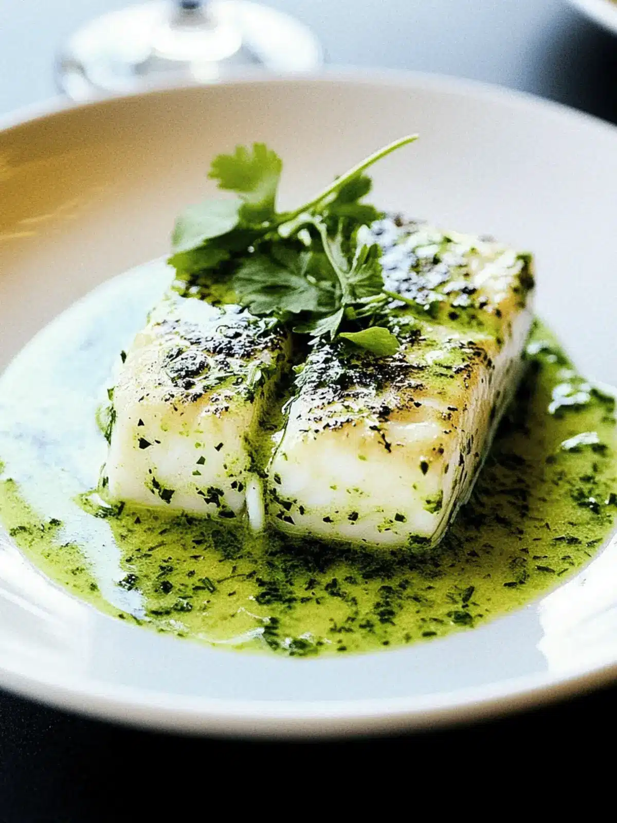 Elevate Dinner with Roasted Halibut and Chervil Sauce Delight 2 Roasted Halibut with Chervil Sauce