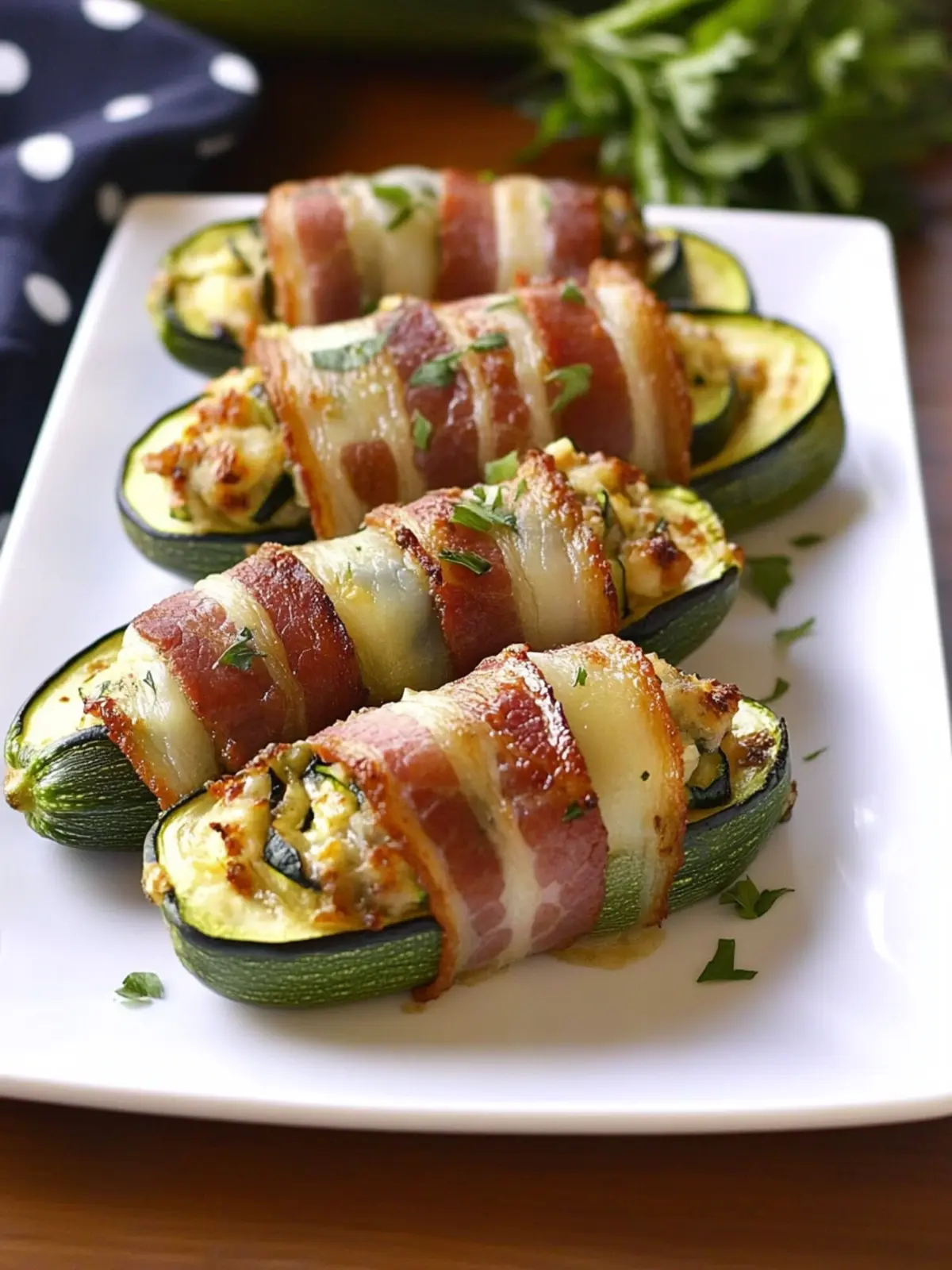 Bacon Wrapped Stuffed Zucchini: A Flavor-Packed Delight 2 Bacon Wrapped Stuffed Zucchini