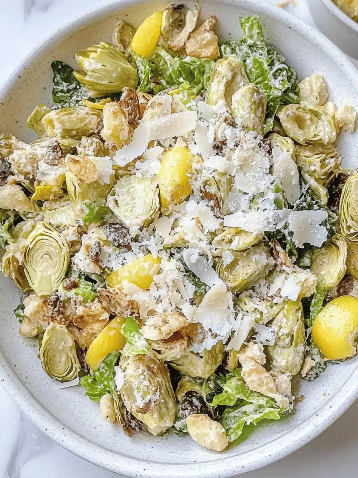 Delicious Air Fried Artichoke Salad with Lemon Parmesan Dressing 3 Air Fried Artichoke Salad with Lemon Parmesan Dressing