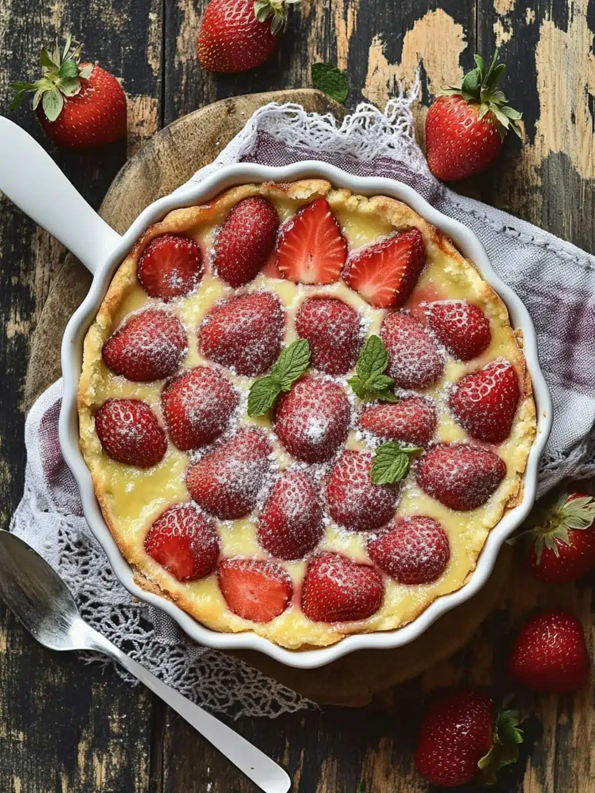 Elevate Dessert Night with Delicious Strawberry Flaugnarde 2 Strawberry Flaugnarde