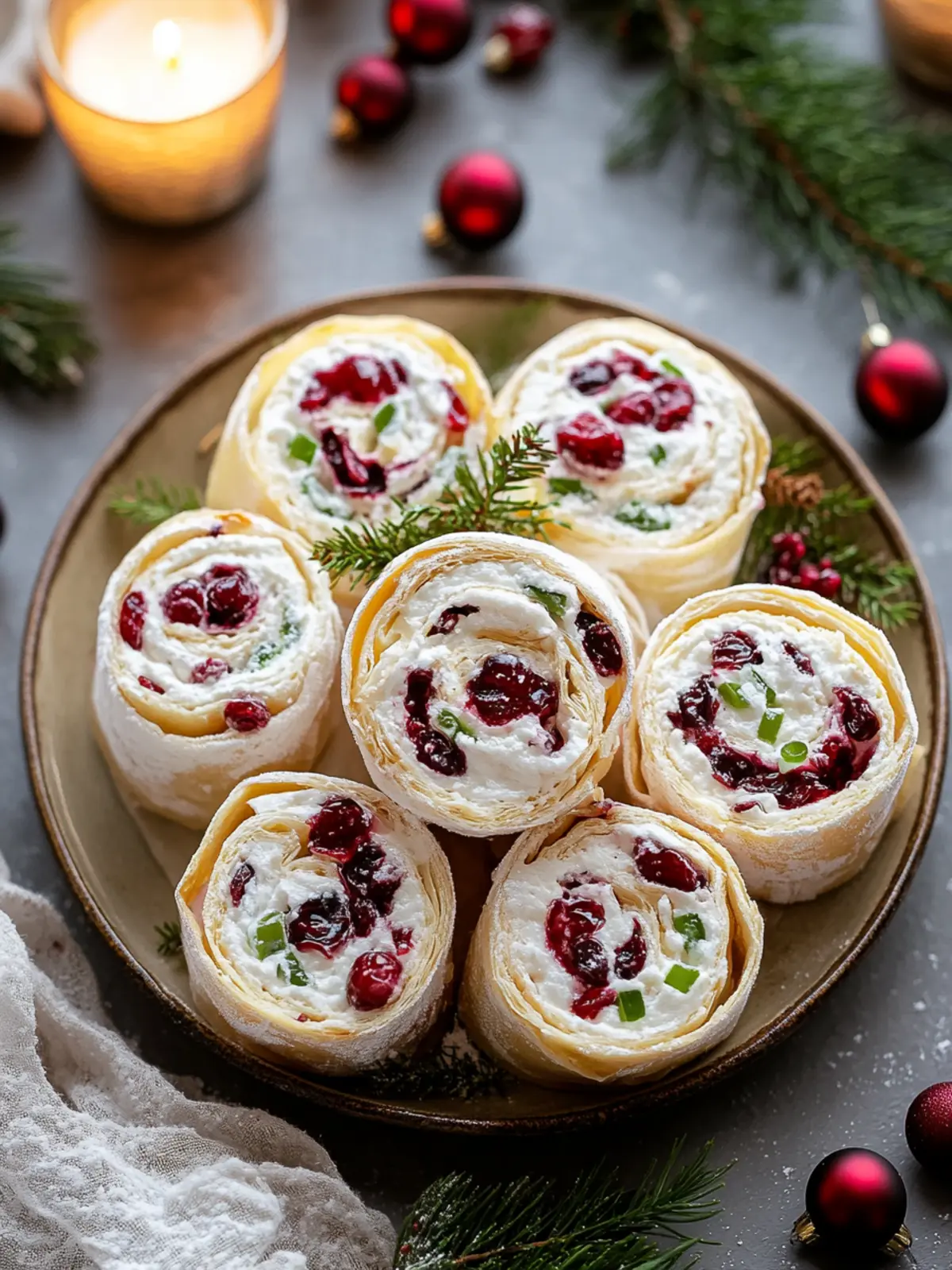 Festive Christmas Cranberry Roll Ups: Easy & Delicious Appetizer 2 Christmas Cranberry Roll Ups