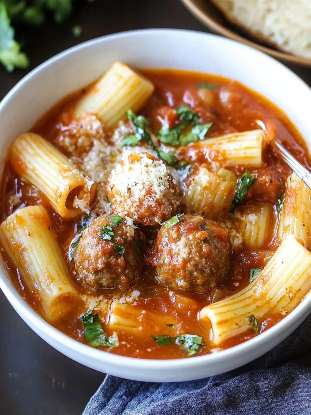 Hearty Rigatoni Meatball Soup for Cozy Comfort Nights 4 Rigatoni Meatball Soup