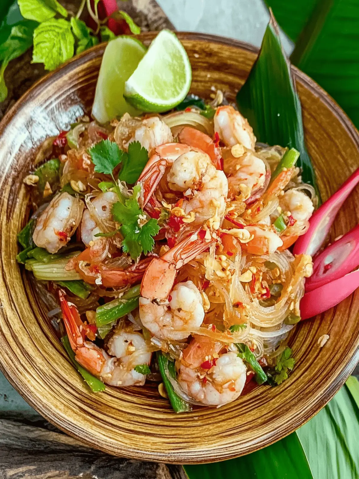 Delicious Pla Goong Salad - Quick Thai Shrimp Paradise 2 Pla Goong Salad