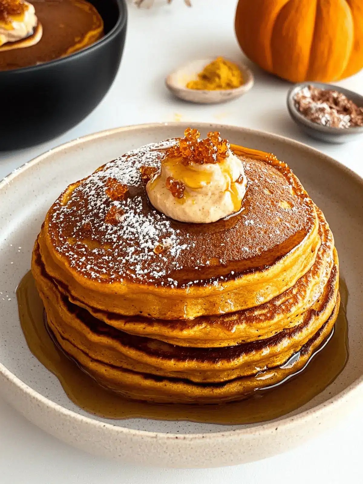 Cozy Pumpkin Pancakes with Fluffy Cinnamon Butter Delight 2 Pumpkin Pancakes