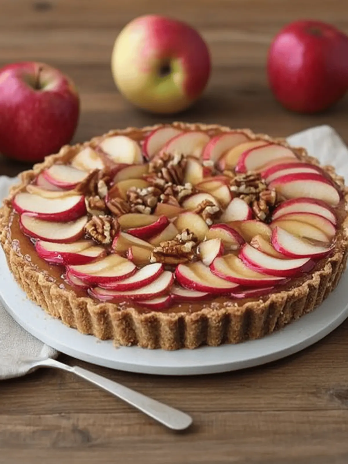 Delicious Apple Walnut Tart with Maple Custard Magic 2 Apple Walnut Tart