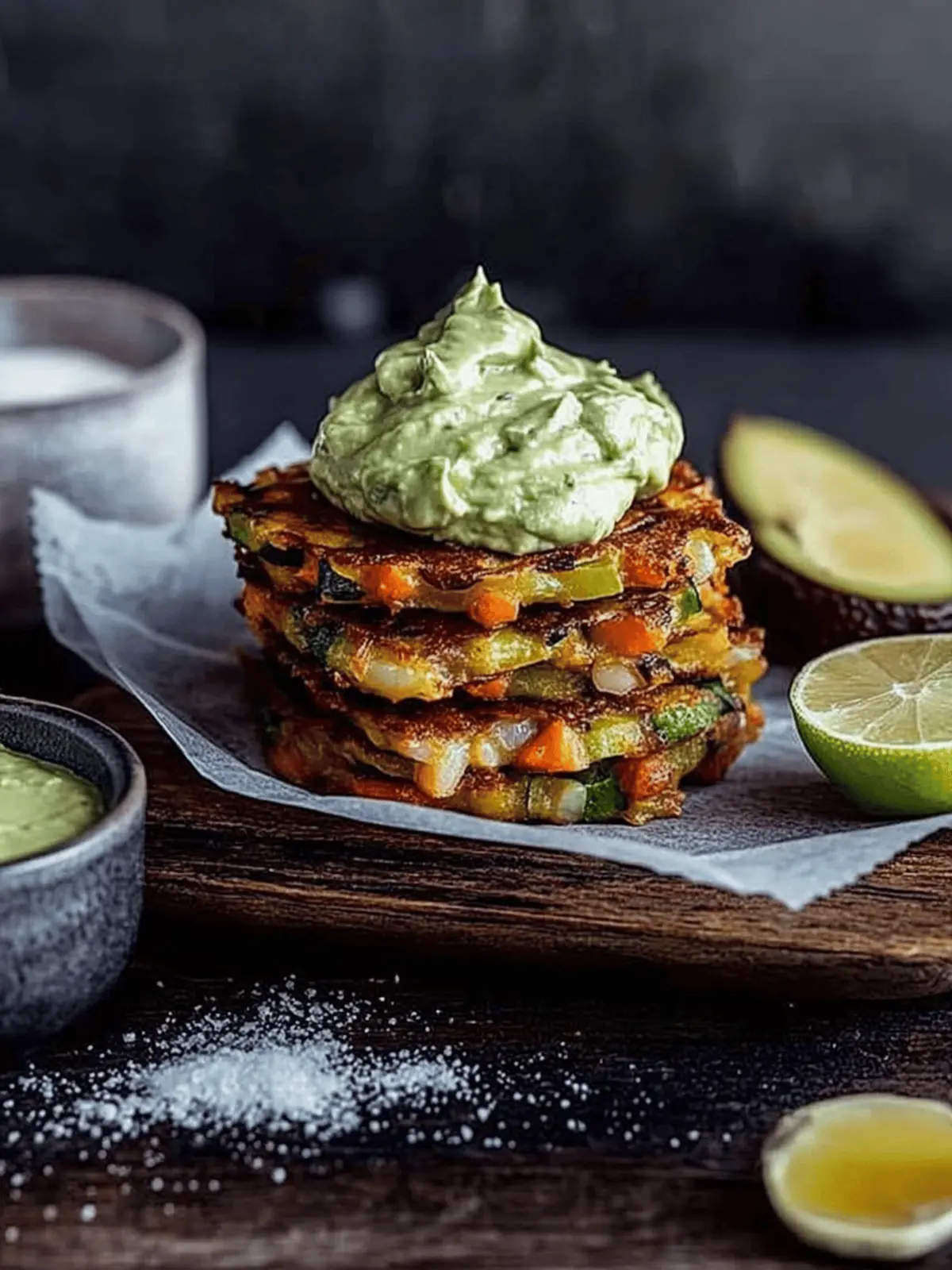 Crispy Vegetable R¶sti with Avocado Cream That You'll Love 4 Vegetable R¶sti with avocado cream
