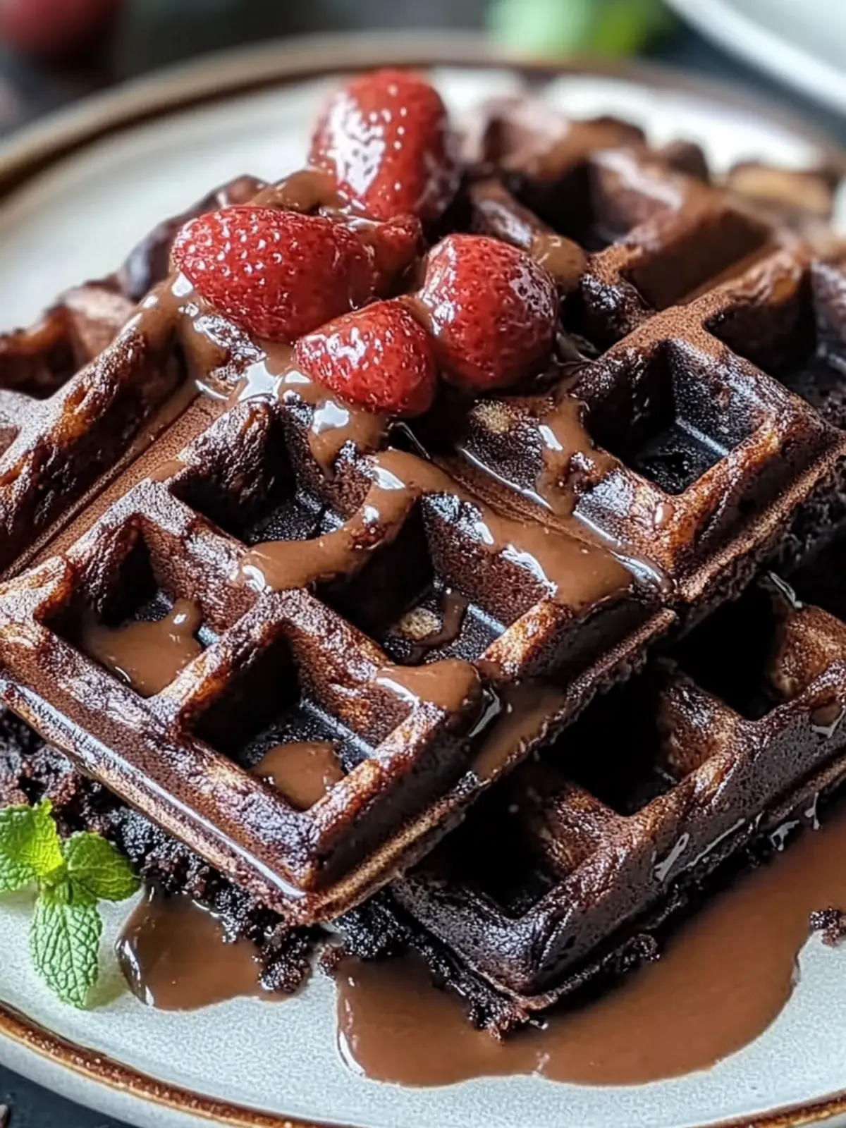 Fudgy Brownie Waffles that Will Transform Your Breakfast Game 3 Fudgy Brownie Waffles