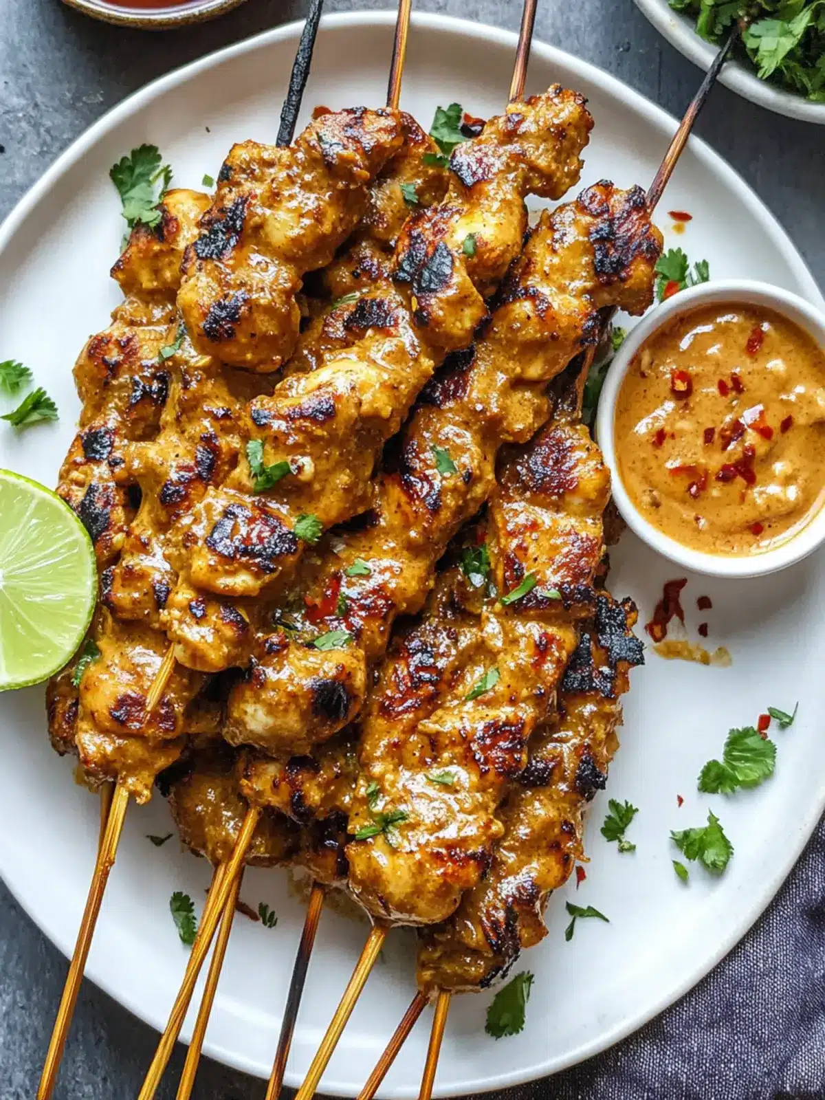 Savor the Flavor of Chicken Satay with Creamy Peanut Sauce 4 Chicken Satay with Peanut Sauce