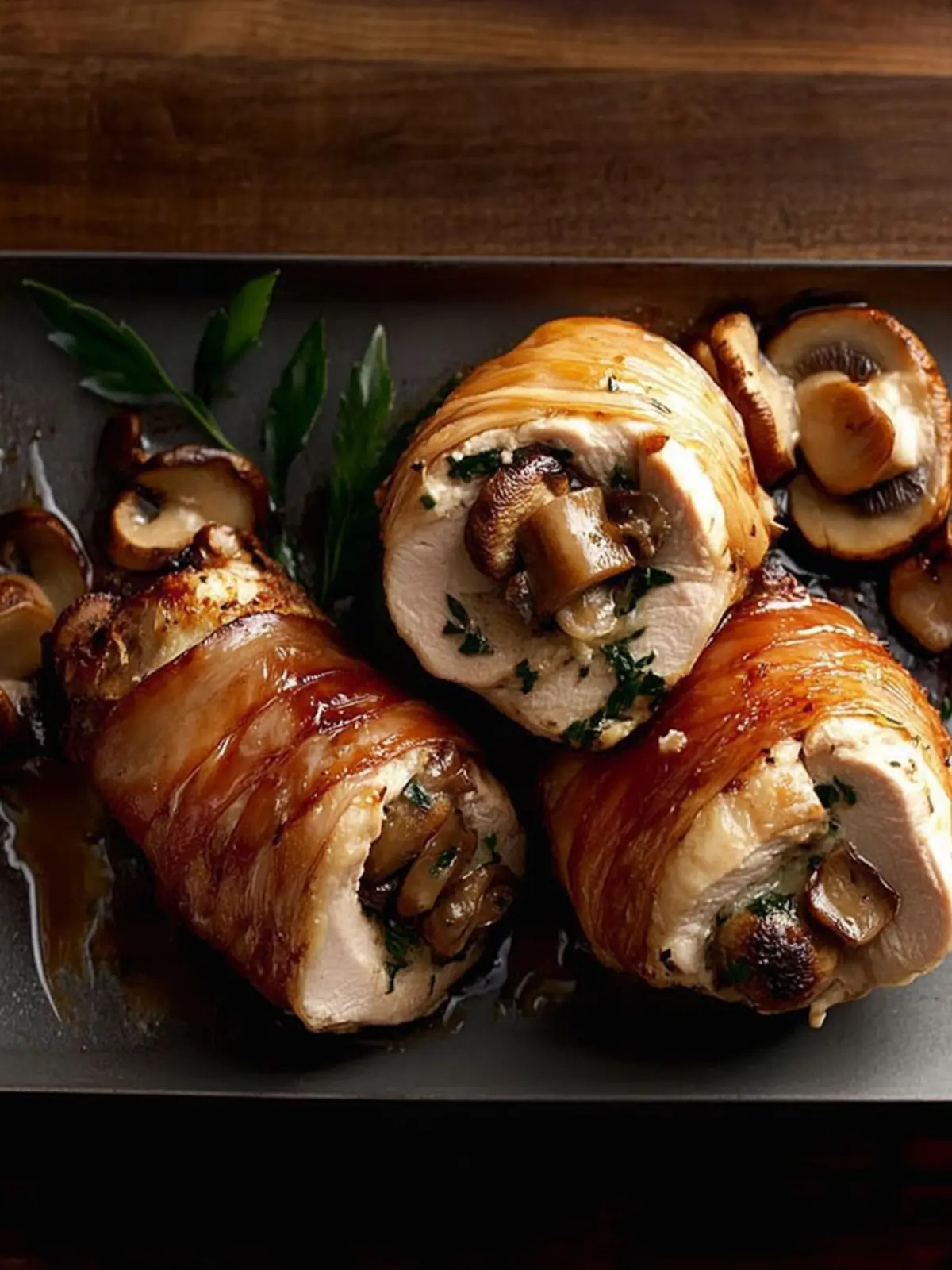 Indulge in Prosciutto-Stuffed Chicken with Mushroom Sauce 2 Prosciutto-Stuffed Chicken with Mushroom Sauce