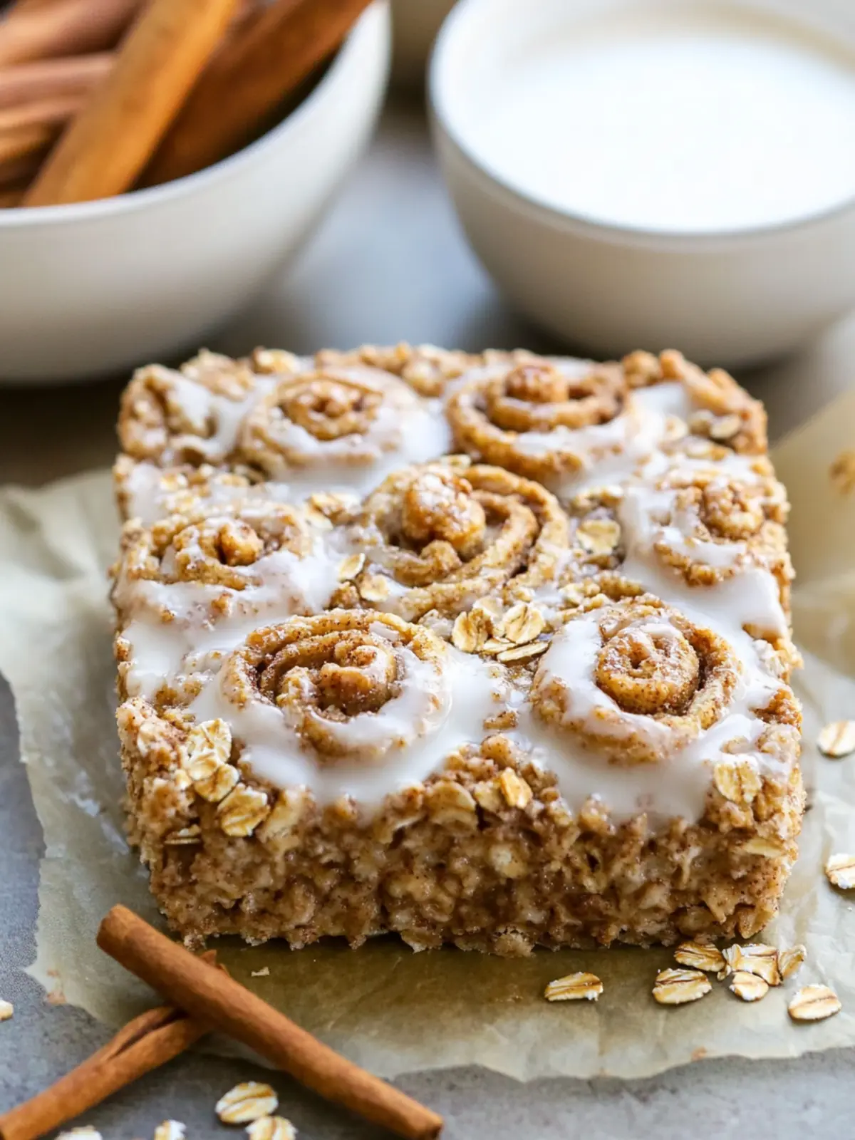 Cinnamon Roll Oatmeal Bake: Your New Healthy Breakfast Treat 4 Cinnamon Roll Oatmeal Bake