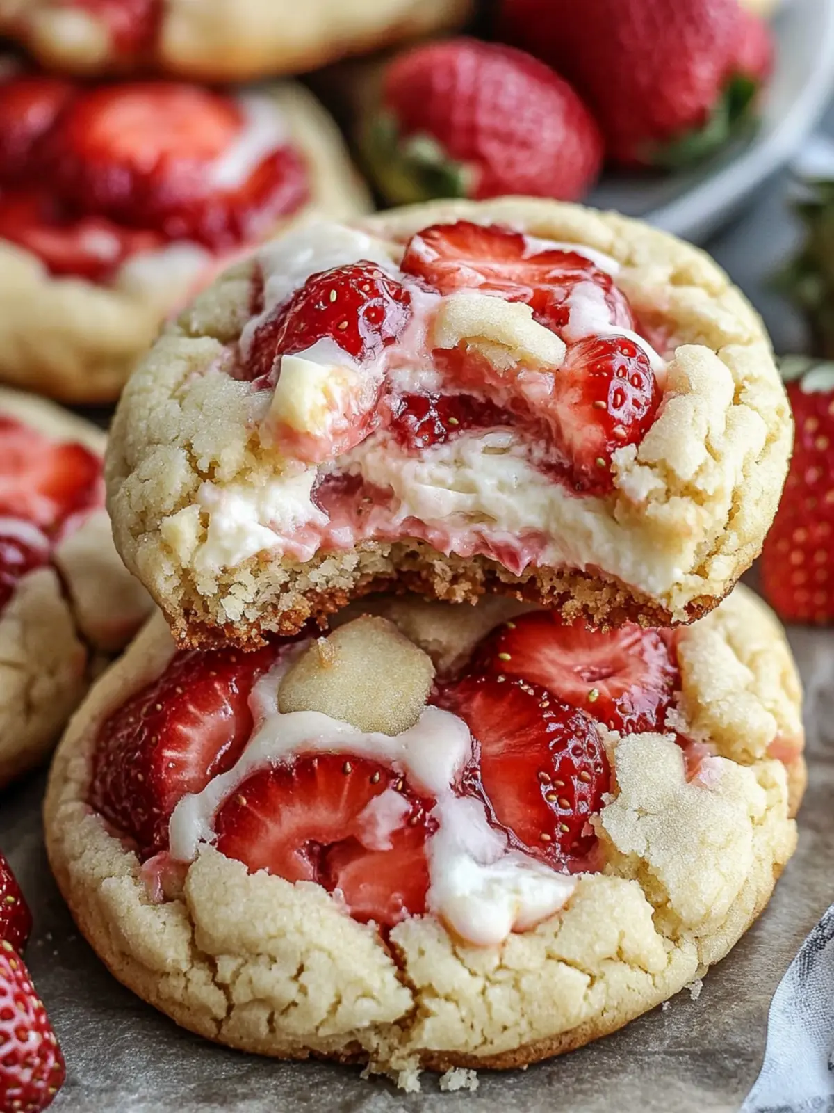Soft Strawberry Cheesecake Cookies: A Berry Delicious Twist! 2 Soft Strawberry Cheesecake Cookies