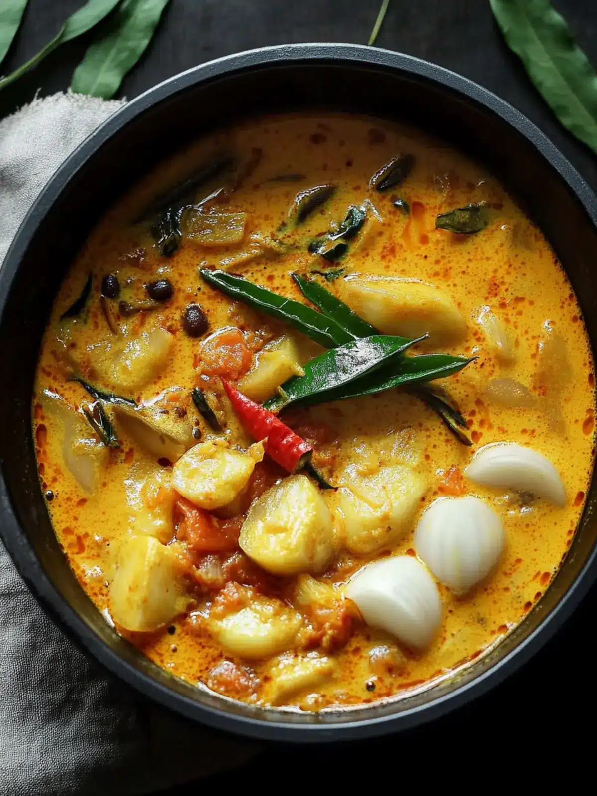 Mild Sri Lankan Garlic Curry: Easy Vegan Comfort Food 4 Garlic curry(Sri Lankan)