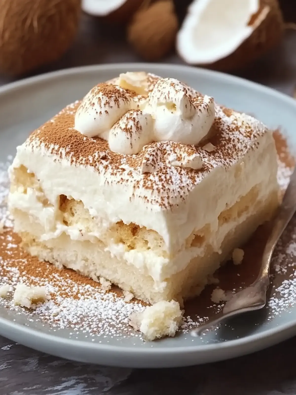 Coconut Tiramisu Bliss: A No-Bake Italian Treasure 4 Coconut Tiramisu