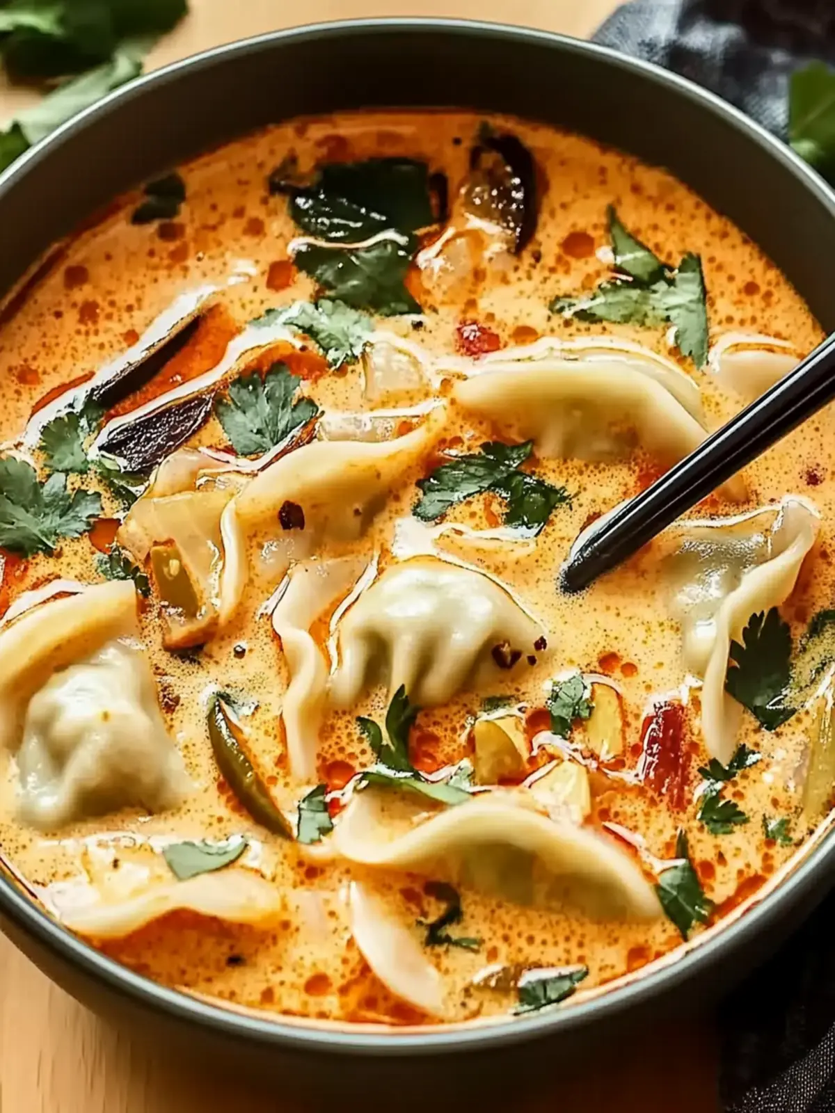 Cozy Up with This Thai Red Curry Dumpling Soup Recipe 2 Thai Red Curry Dumpling Soup