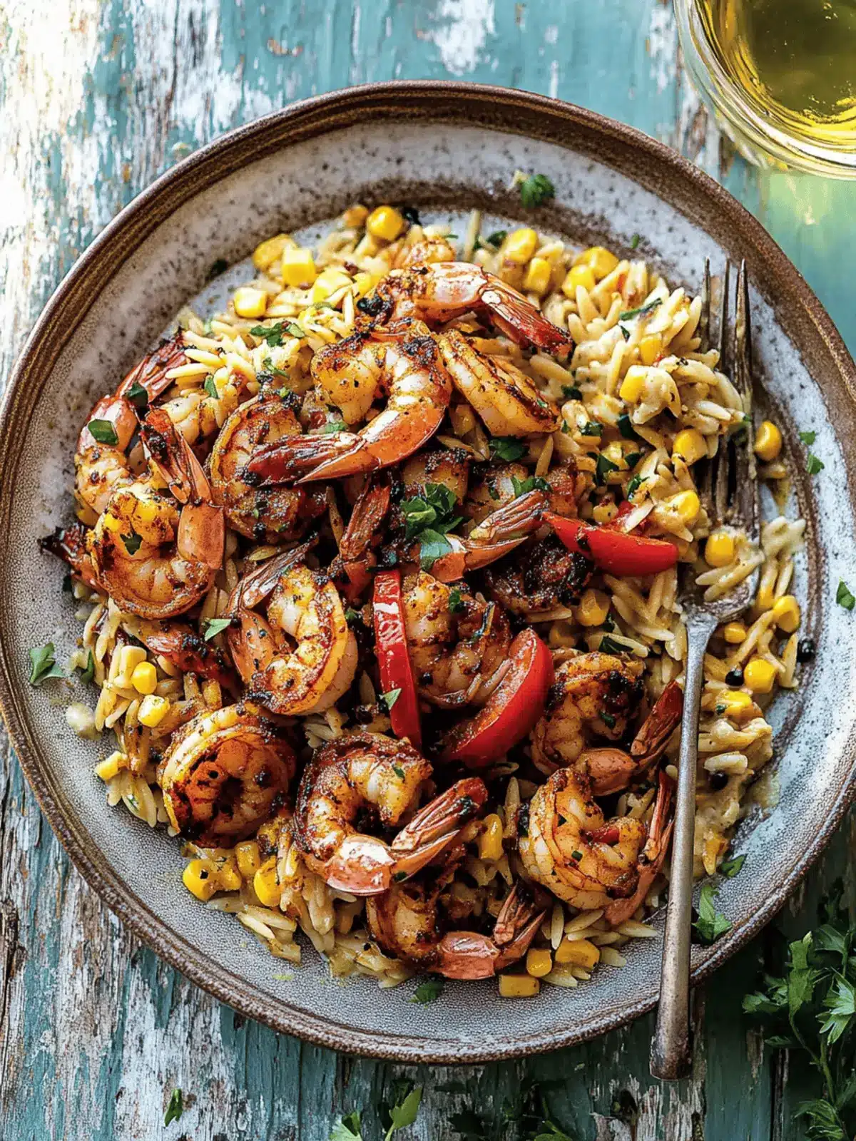 Cajun Pepper Shrimp with Creamed Corn Orzo in 30 Minutes 4 Cajun Pepper Shrimp with Creamed Corn Orzo