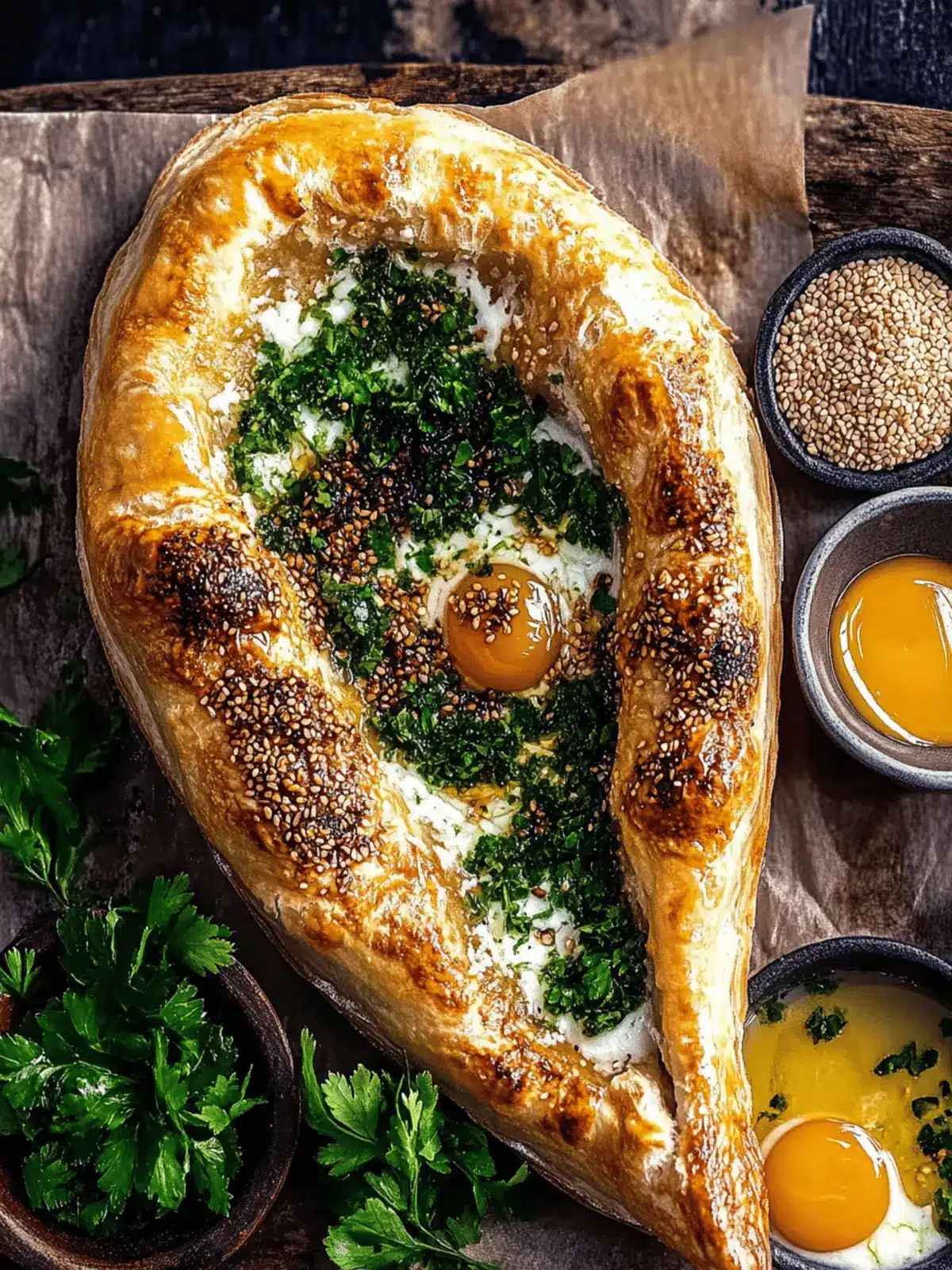 Irresistible Sesame Gouda Khachapuri for Cheesy Comfort 4 Sesame Gouda Khachapuri.