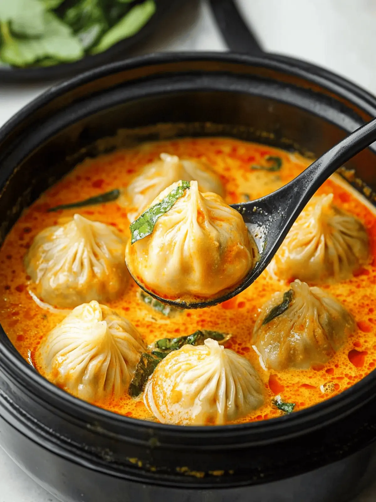 Soup Dumplings in Thai Red Curry Sauce for Speedy Comfort 3 Soup Dumplings in Thai Red Curry Sauce