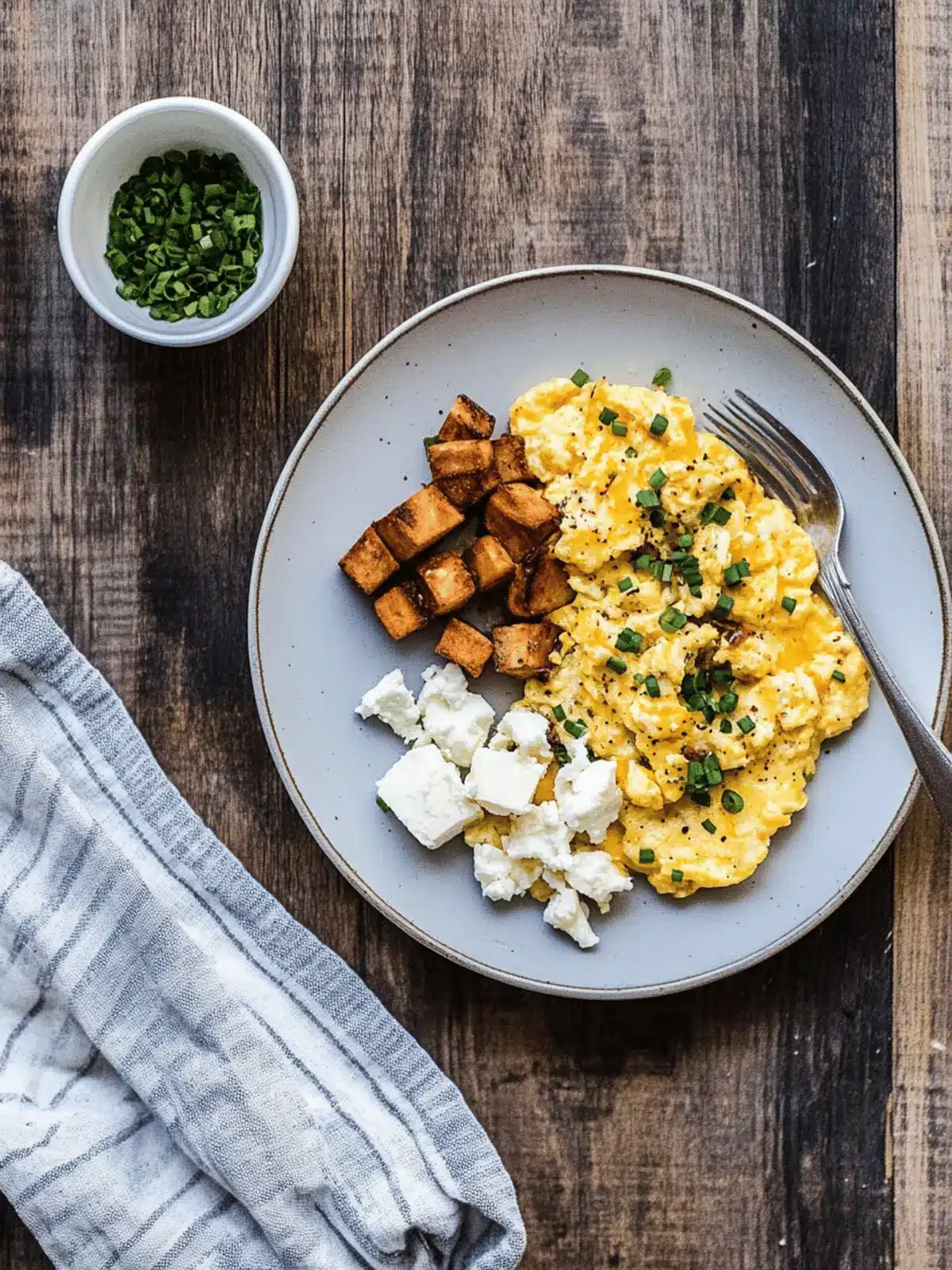 Creamy Goat Cheese & Chive Scrambled Eggs for a Luxurious Wake-Up 4 Goat Cheese & Chive Scrambled Eggs