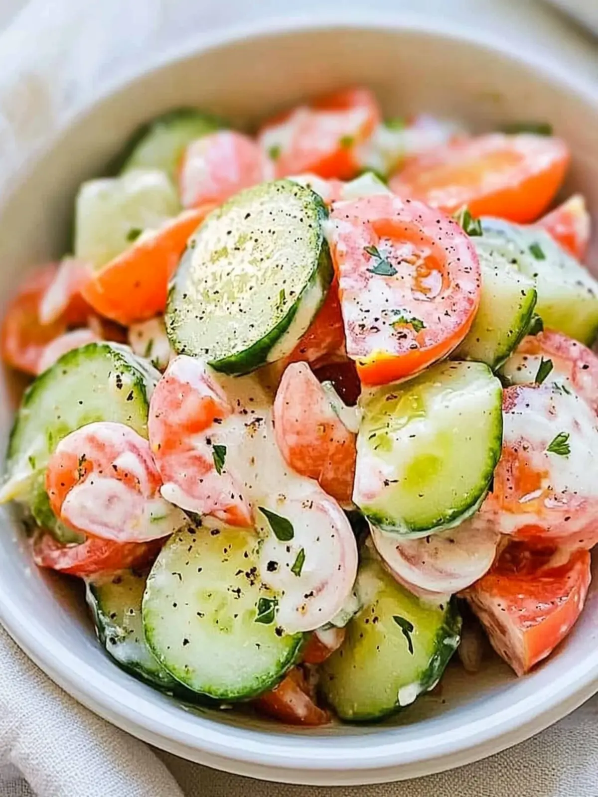 Creamy Cucumber Tomato Onion Salad: A Summer Delight Awaits 3 Creamy Cucumber Tomato Onion Salad