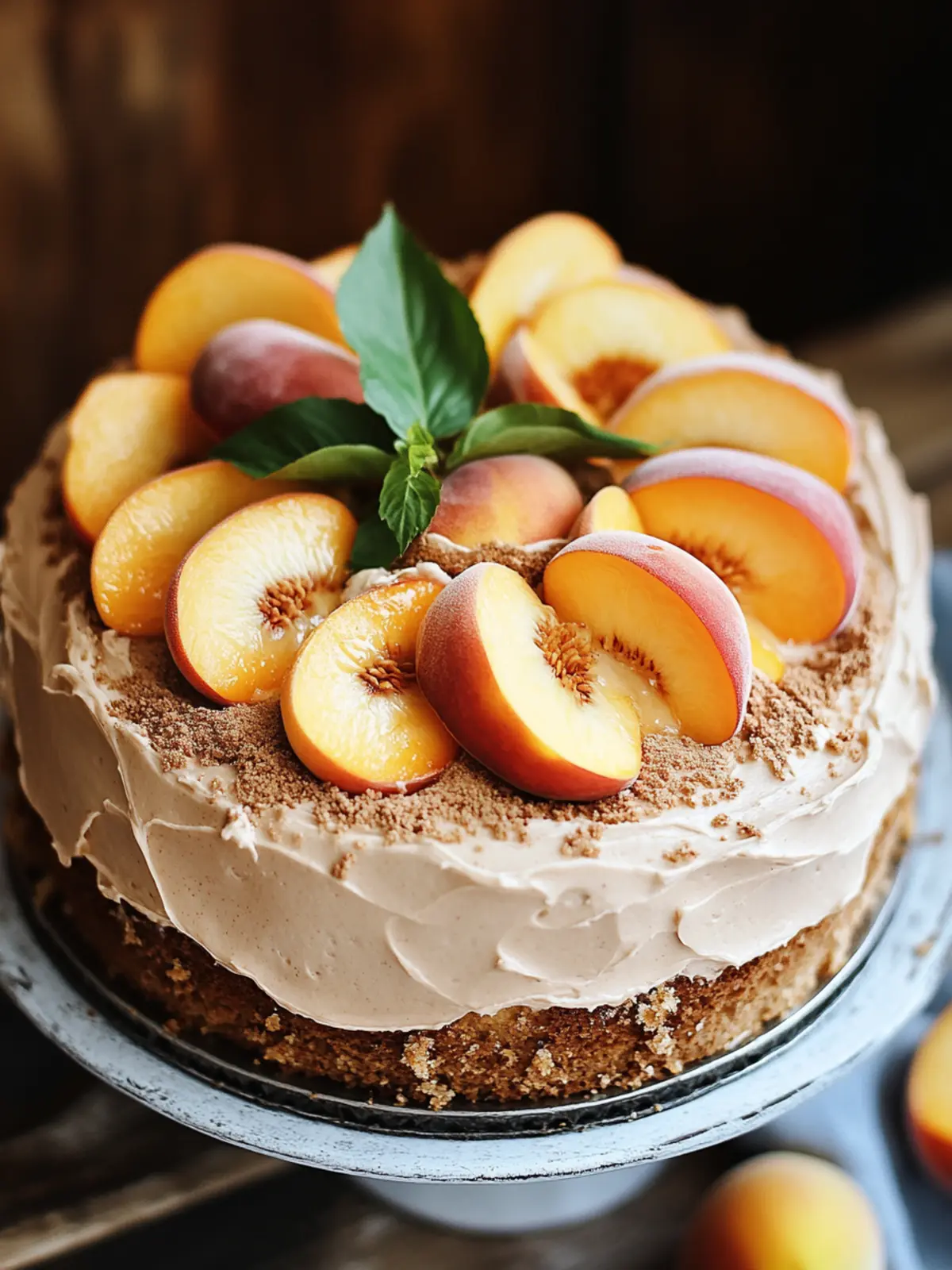 Peach Cake with Brown Sugar Frosting: Your Summer Sweet Escape 3 Peach Cake with Brown Sugar Frosting