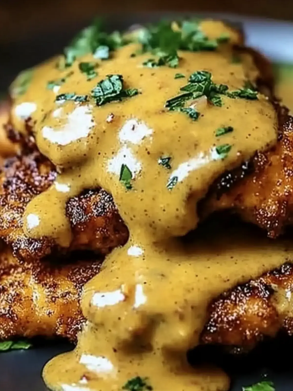 Crispy Pretzel Chicken with Mustard-Cheddar Sauce Delight 3 Pretzel Chicken with Mustard-Cheddar Sauce