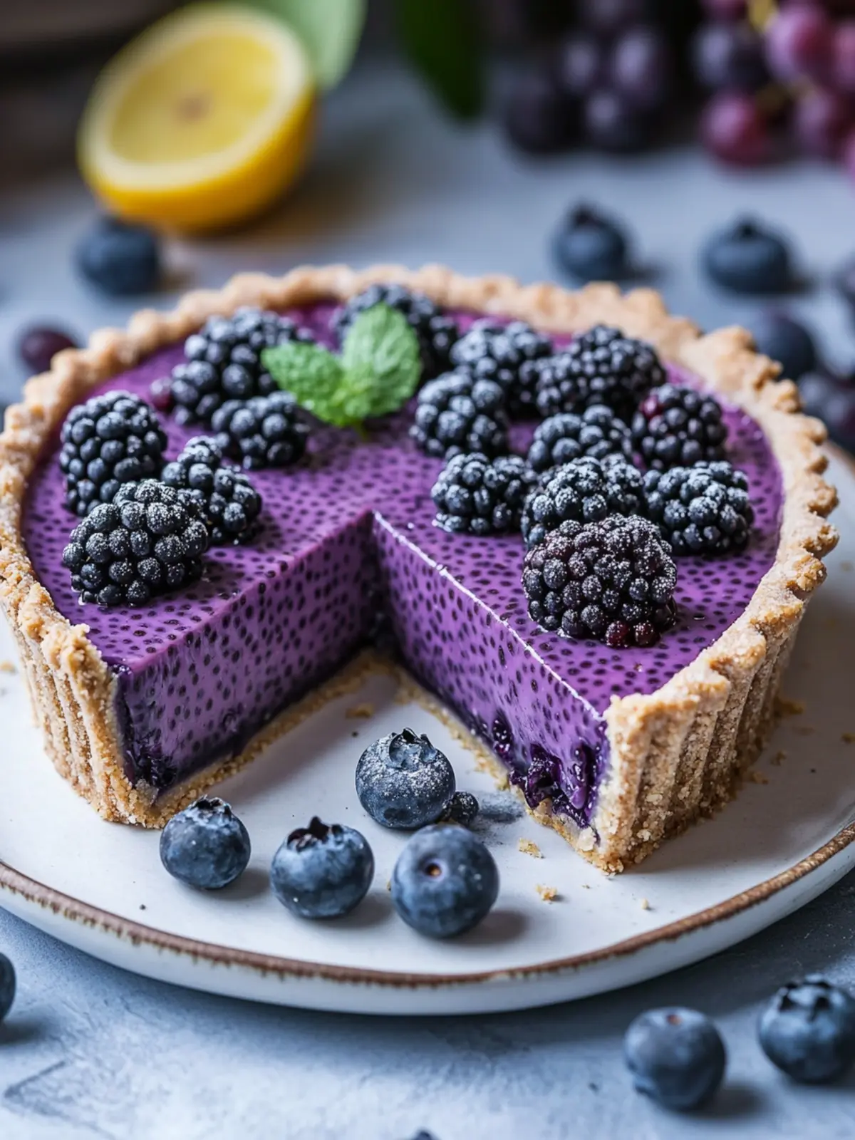 Delightful No-Bake Blueberry Chia Seed Pie You ll Love 2 No-Bake Blueberry Chia Seed Pie