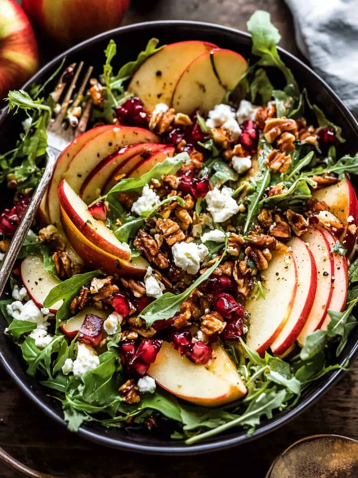 Fall in Love with Autumn Harvest Honeycrisp Apple and Feta Salad 2 Autumn Harvest Honeycrisp Apple and Feta Salad.