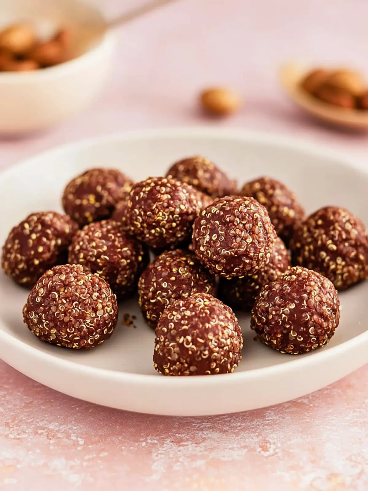 Delicious Chocolate Peanut Butter Quinoa Crunch Bites Recipe 4 Chocolate Peanut Butter Quinoa Crunch Bites