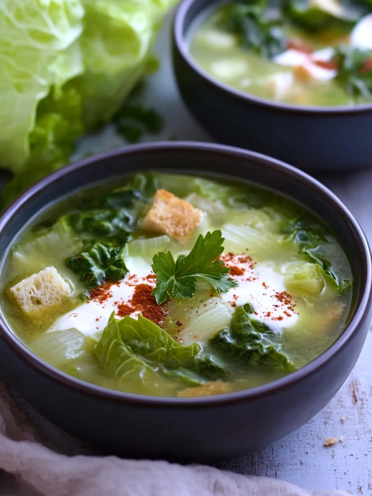 Delicious Romaine Lettuce Soup with Bacon and Eggs 4 Romaine Lettuce Soup