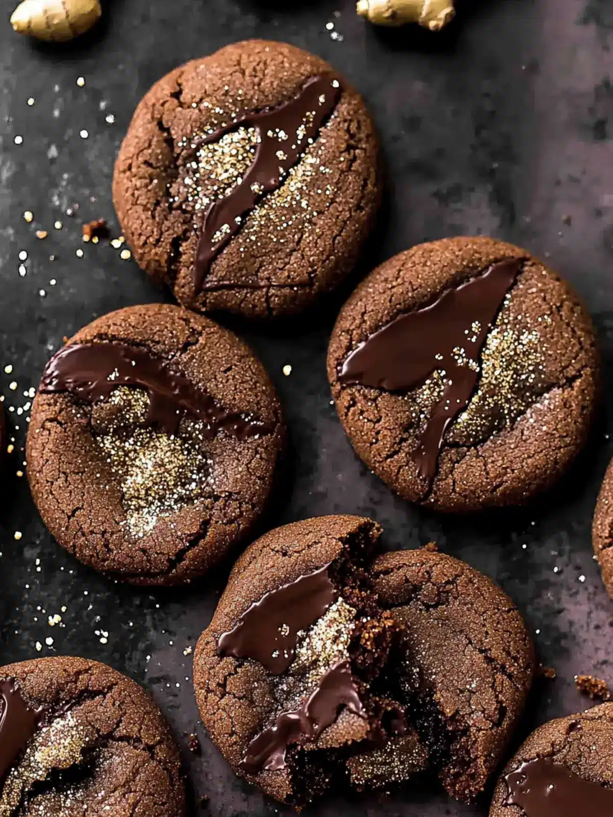 Irresistible Chocolate Ginger Sparkle Cookies for Your Cravings 2 Chocolate Ginger Sparkle Cookies