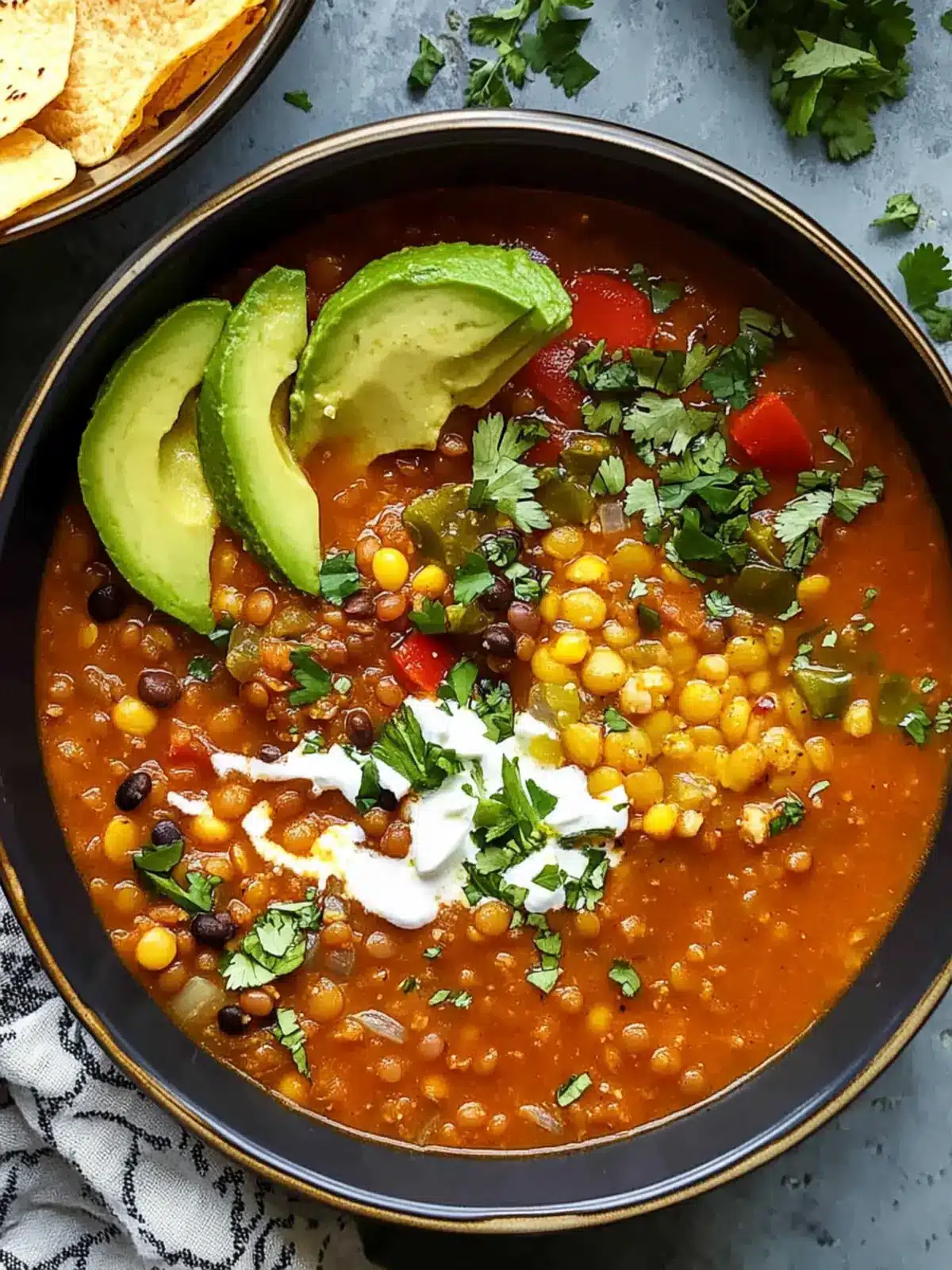 Vegan Lentil Tortilla Soup Ready in Just 20 Minutes! 3 Vegan Lentil Tortilla Soup