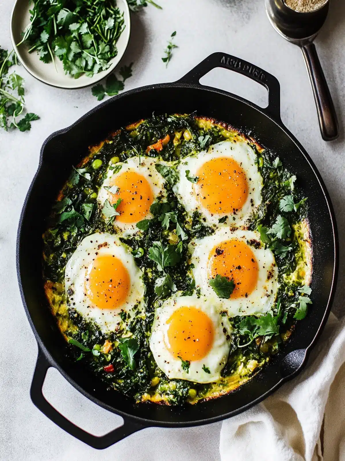 Vibrant Green Shakshuka: Wholesome One-Pan Delight 2 Green Shakshuka