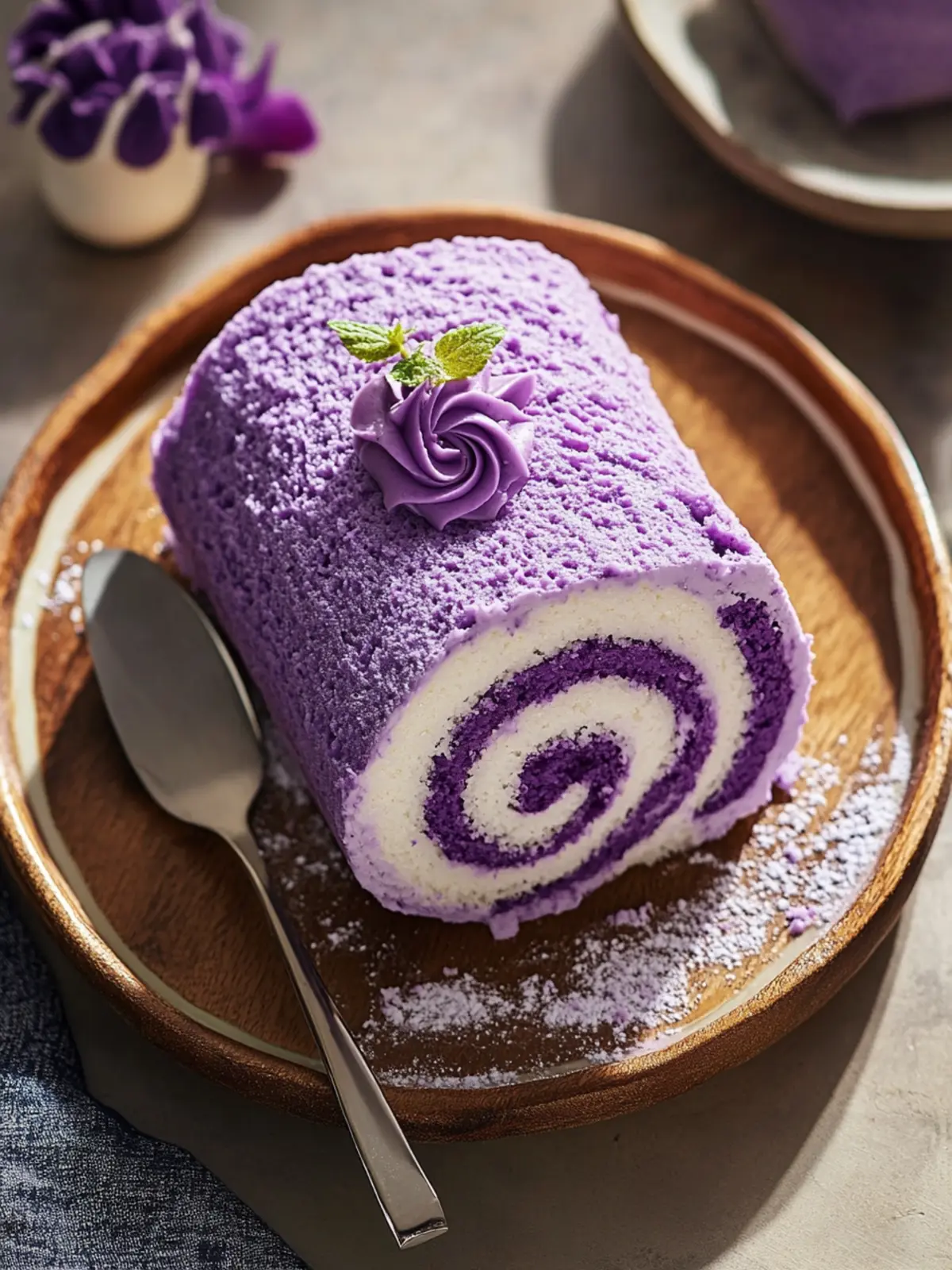 Delightful Ube Roll Cake with Creamy Whipped Filling 3 Ube Roll Cake