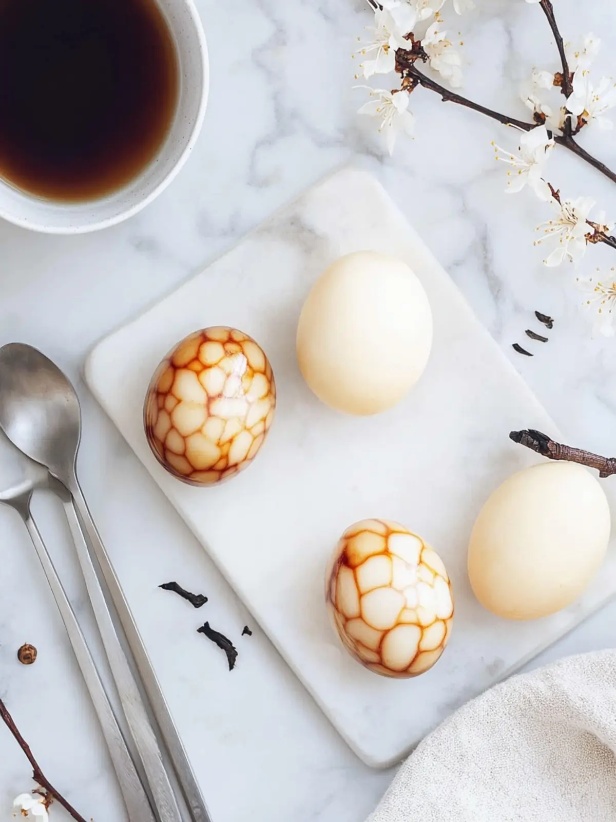 Savory Chinese Tea Eggs with a Twist of Warm Spice 4 Chinese Tea Eggs