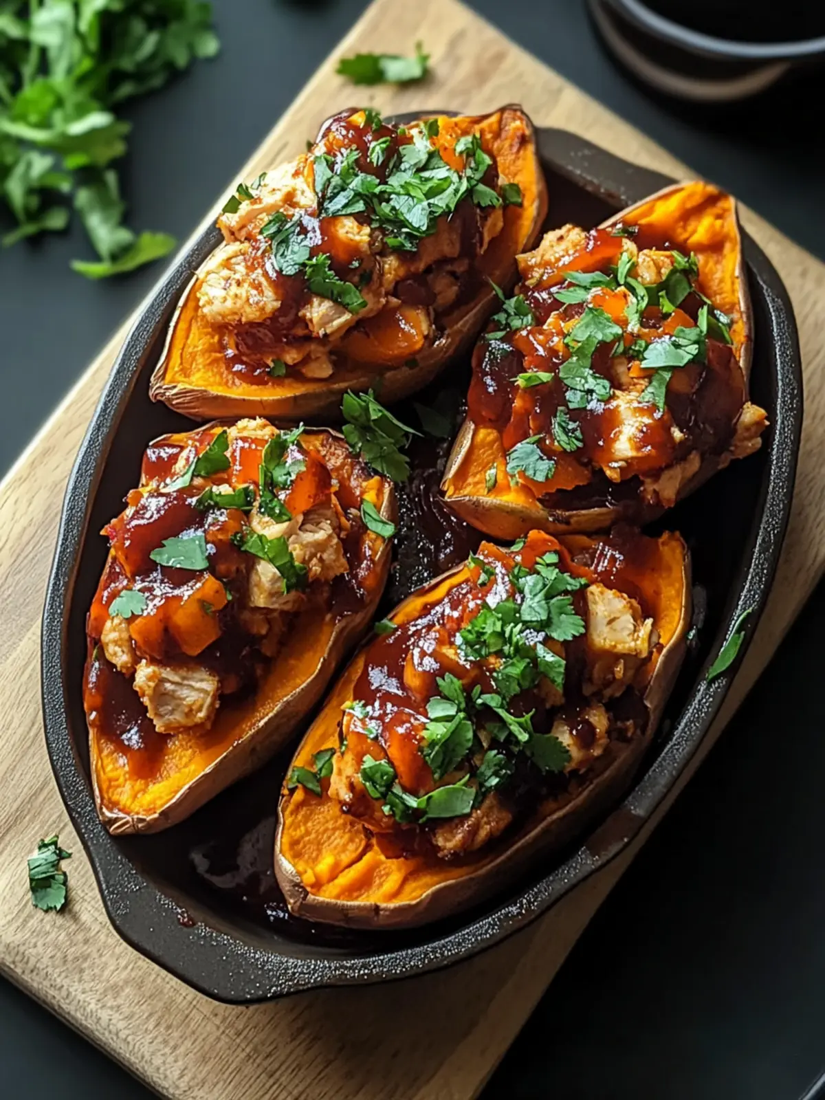 BBQ Chicken Stuffed Sweet Potatoes for Ultimate Comfort Food 2 BBQ Chicken Stuffed Sweet Potatoes