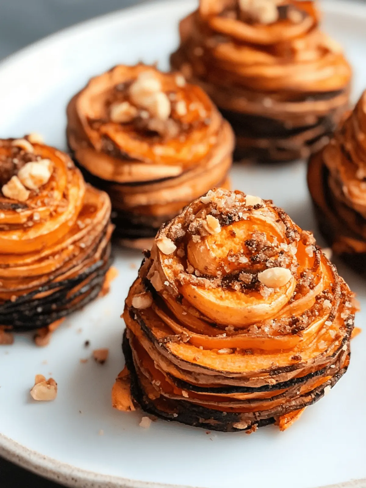 Mouthwatering Sweet Potato Stacks with Crunchy Topping 3 Sweet Potato Stacks