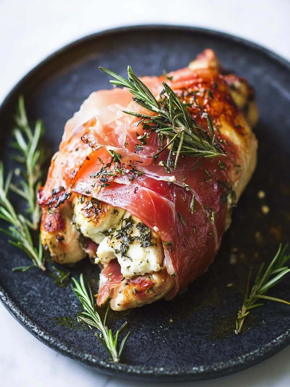 Savor Goat Cheese Stuffed Rosemary Chicken in Prosciutto Tonight 3 Goat Cheese Stuffed Rosemary Chicken in Prosciutto