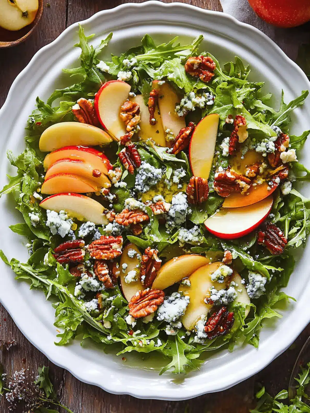 Zesty Green Salad with Apples and Blue Cheese Bliss 2 Green Salad with Apples and Blue Cheese