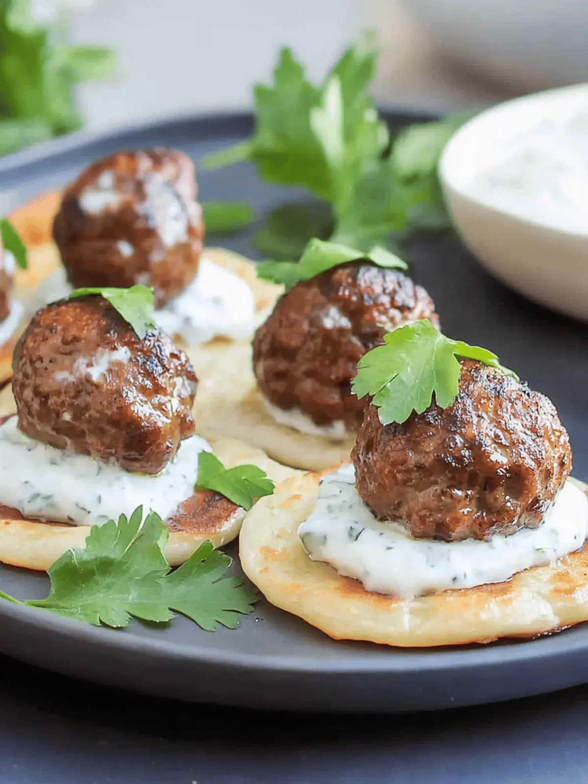 Flavorful Lamb Meatballs with Tzatziki: Your New Party Hit 2 Flavorful Lamb Meatballs With Tzatziki Sauce
