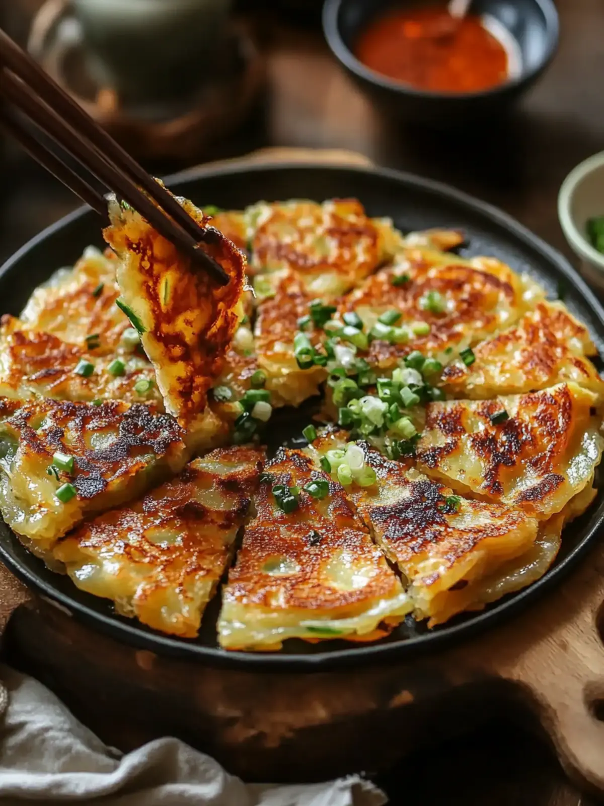 Crispy Korean Pancakes (Pajeon) for Quick Flavorful Bites 2 Korean Pancakes (Pajeon)